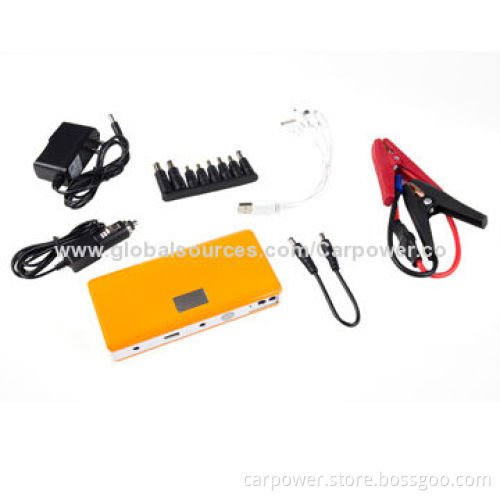 Car Emergency Kits, 1200mAh Jump Start 12V Vehicle, LCD Display/Fit for Mobile/Laptop/Digital Device